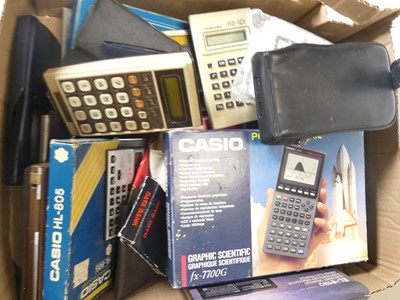 Lot 436 - A collection of vintage calculators, to...
