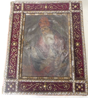 Lot 441 - A 19th century folio, the cover painted with...