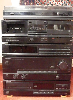 Lot 490 - A Kenwood stereo system, to include a...