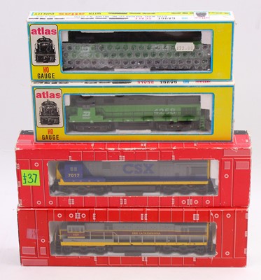 Lot 898 - Four Atlas HO gauge locos to include a C30-7...