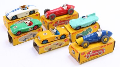 Lot 1300 - Dinky Toys group of 6 playworn racing diecasts...