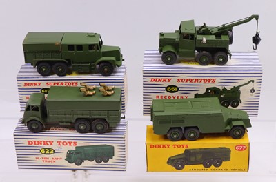Lot 1285 - Dinky Toys group of 4 Military diecasts to...