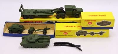 Lot 1258 - Dinky Toys group of 3 Military diecasts and a...