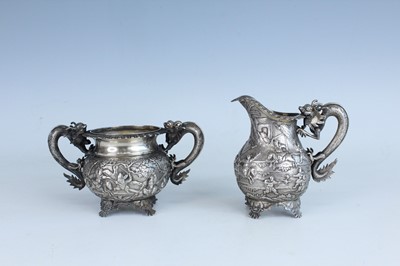 Lot 57 - Two Chinese silver export vessels, circa 1900...