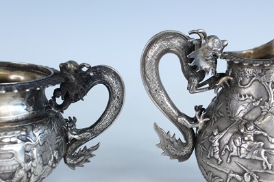 Lot 57 - Two Chinese silver export vessels, circa 1900...