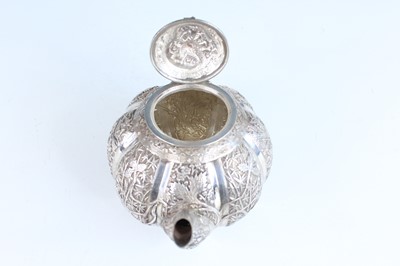 Lot 58 - A Chinese silver export ‘pumpkin-shaped’...