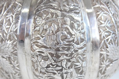 Lot 58 - A Chinese silver export ‘pumpkin-shaped’...