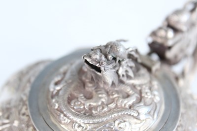 Lot 58 - A Chinese silver export ‘pumpkin-shaped’...