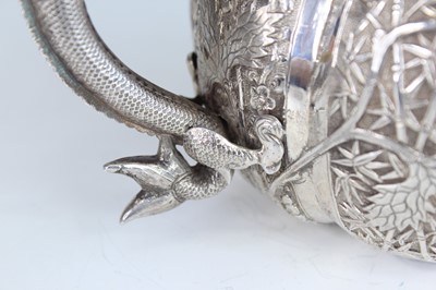 Lot 58 - A Chinese silver export ‘pumpkin-shaped’...
