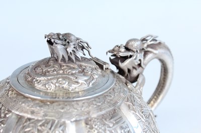 Lot 58 - A Chinese silver export ‘pumpkin-shaped’...