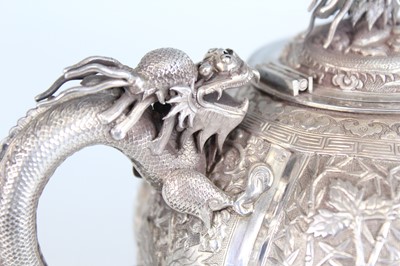 Lot 58 - A Chinese silver export ‘pumpkin-shaped’...