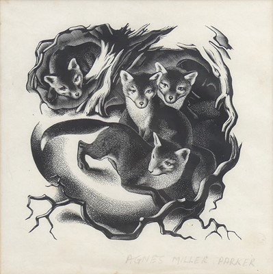 Lot 243 - Attributed to Agnes Miller Parker (1895-1980) -...
