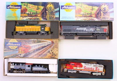 Lot 696 - Four HO gauge Athearn locos to include a...