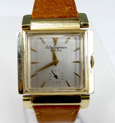 Lot 2369 - A yellow metal Jules Jurgensen manual wind...