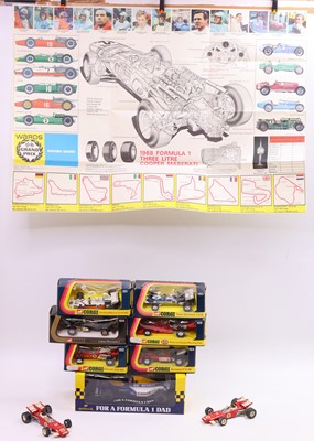 Lot 1413 - Corgi Toys collection of later release racing...