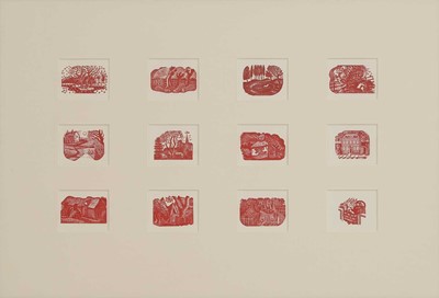 Lot 240 - After Eric Ravilious (1903-1942) - Twelve wood...