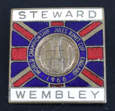 Lot 1531 - A World Cup 1966 Stewards badge, the centre...