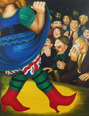 Lot 262 - Beryl Cook (1926-2008) - Panto Dame (1987),...