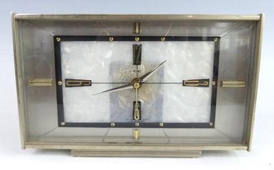 Lot 155 - A 1960s Metamec brushed metal mantel...