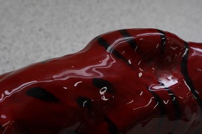 Lot 3 - A Royal Doulton glazed flambé ceramic model of...