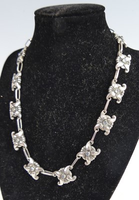 Lot 117 - Georg Jensen - a sterling silver flowerhead...