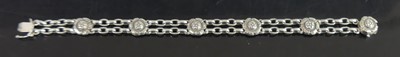 Lot 119 - Georg Jensen - a sterling silver rosehead...