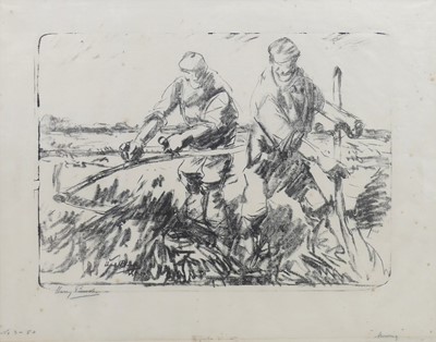 Lot 306 - Harry Becker (1865-1928) - Mowing...