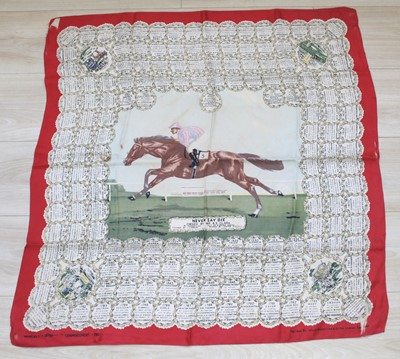 Lot 1583 - A silk Derby scarf commemorating the victory...