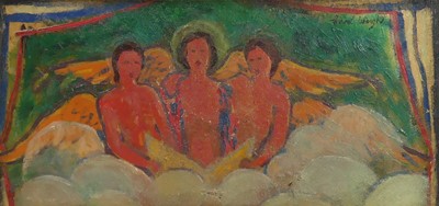 Lot 269 - Carel Weight CBE RA (1908-1997) - Angels, oil...