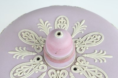 Lot 2052 - A Victorian Wedgwood lilac pink jasperware...