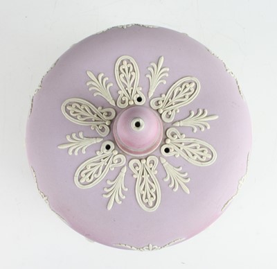 Lot 2052 - A Victorian Wedgwood lilac pink jasperware...