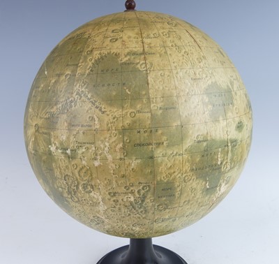 Lot 2401 - A rare 10" diameter USSR lunar globe, Moscow...
