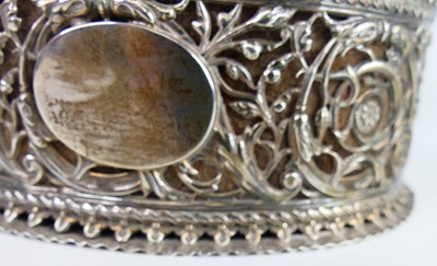 Lot 2106 - A Victorian silver cased pin cushion box, of...