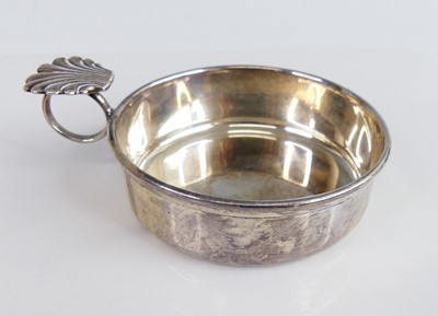 Lot 2102 - A collection of five silver decanter collars,...