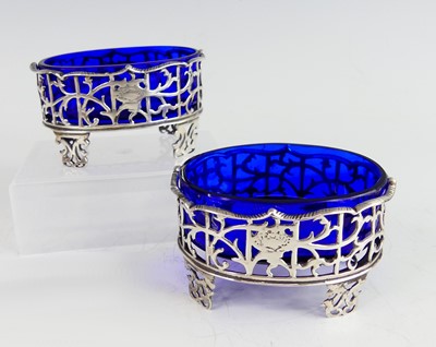 Lot 2112 - A pair of George III silver table salts, of...