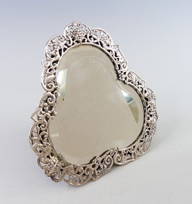 Lot 2123 - A Victorian silver framed easel mirror, having...