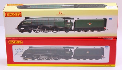 Lot 461 - Two Hornby A4 locos & tenders, BR lined green,...