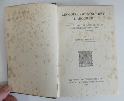 Lot 2026 - BOURNE, George (STURT, George); Memoirs of a...