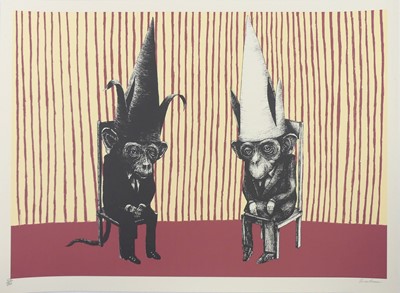 Lot 340 - Ericailcane (Italian b.1980) - Two Monkeys...