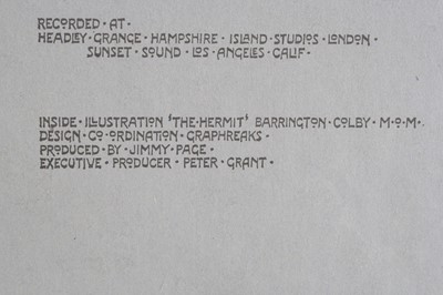 Lot 1035 - Led Zeppelin - Led Zeppelin IV, Atlantic...