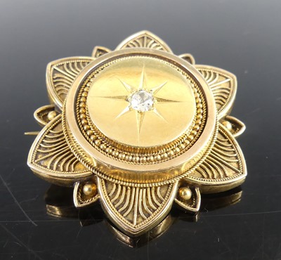 Lot 2238 - An Edwardian yellow metal diamond flower...