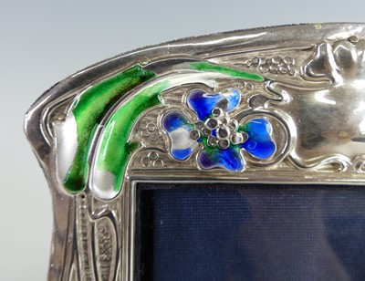 Lot 87 - An Art Nouveau silver and enamel decorated...