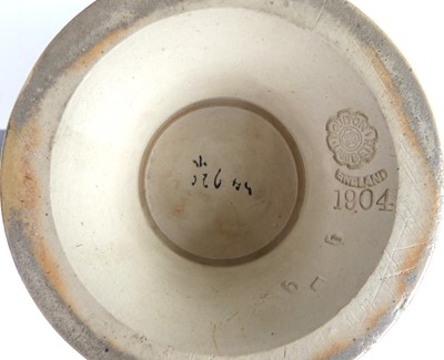Lot 2 - An unusual Doulton Lambeth pottery footed tyg,...