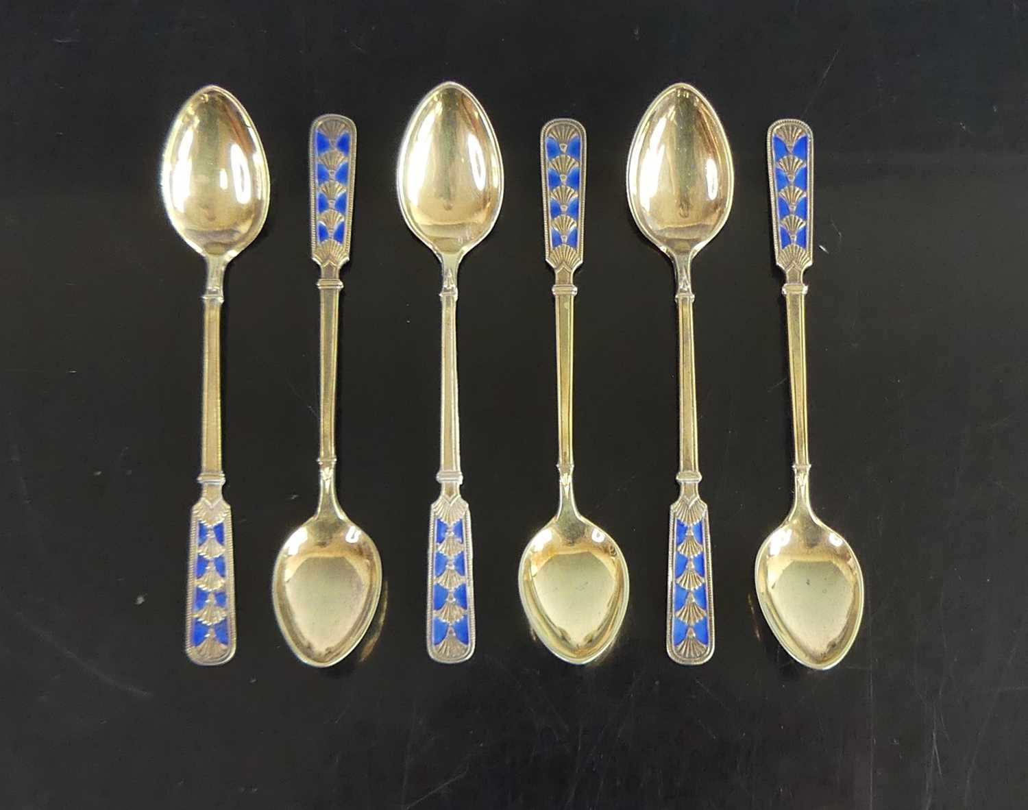 Lot 92 - David Andersen - a set of six Norwegian Art...