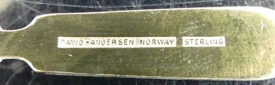 Lot 92 - David Andersen - a set of six Norwegian Art...