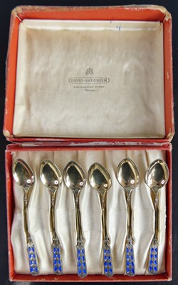 Lot 92 - David Andersen - a set of six Norwegian Art...