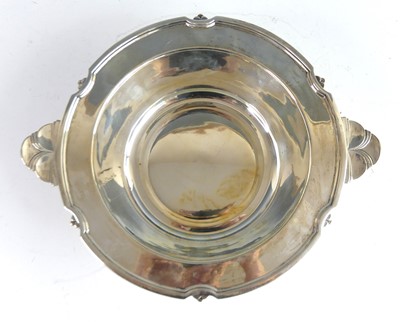 Lot 95 - An Art Deco silver twin handled serving...