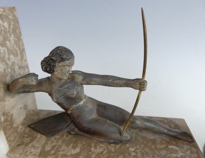 Lot 9 - A French Art Deco variegated marble clock...