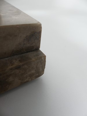 Lot 9 - A French Art Deco variegated marble clock...