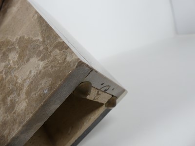 Lot 9 - A French Art Deco variegated marble clock...